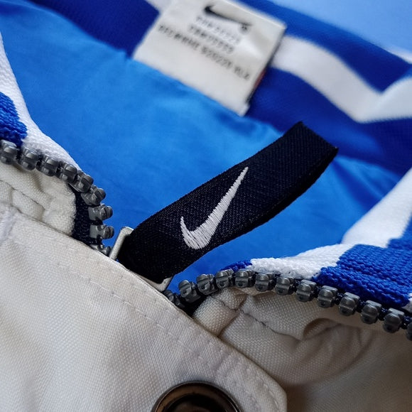 Vintage 90s Nike Essential Puffer Vest Blue/White