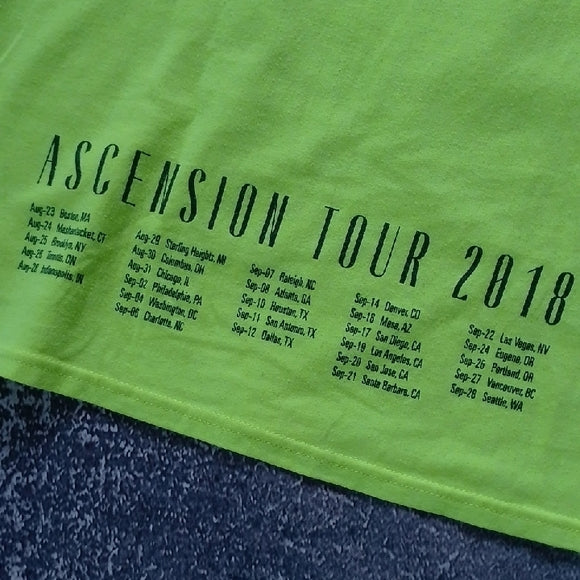 MIGUEL 2018 ASCENSION TOUR Neon Green Graphic Long Sleeve Shirt