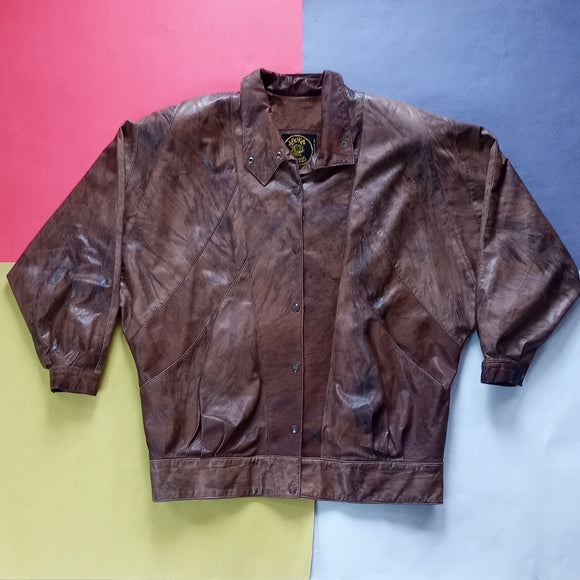 Vintage Afrika Kueros Argentinian Leather Jacket