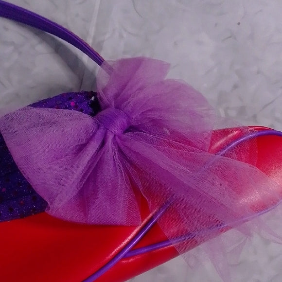 Red Hat Society Red & Purple Sequin Hat Shaped Purse