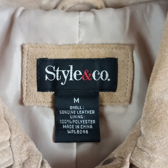 Vintage Leather Style & co. Womens Jacket