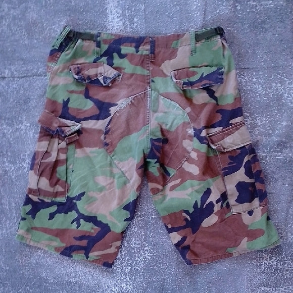 Vintage Military Surplus Camouflage Cargo Shorts