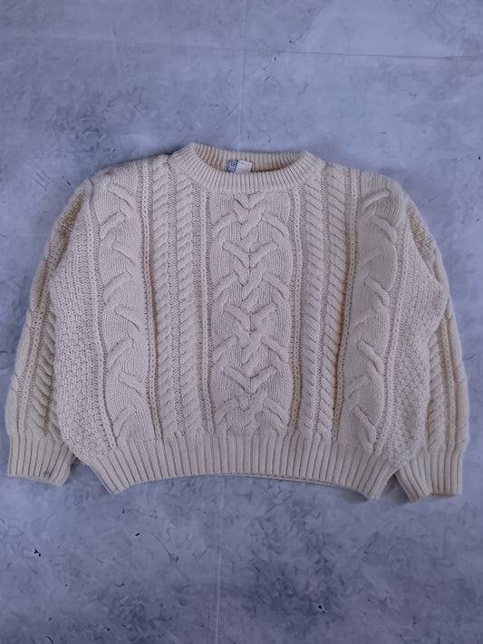 Vintage BROGUE Cream Cable Knit Sweater