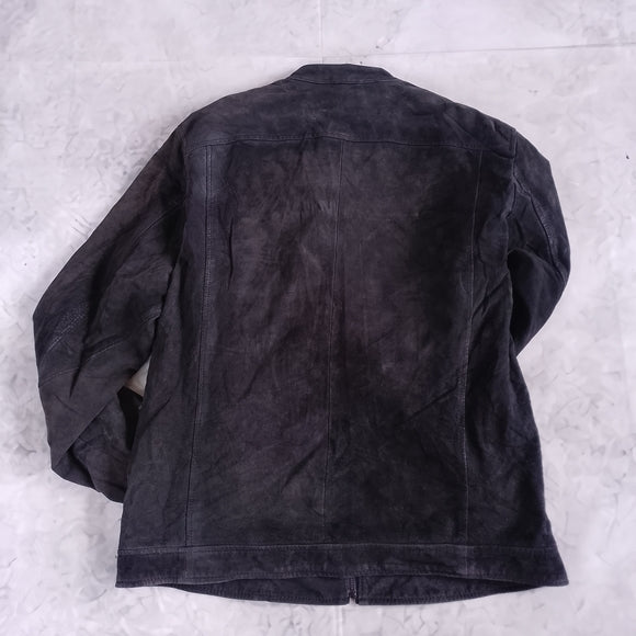 Danier Black Leather Zip-Front Jacket UNISEX