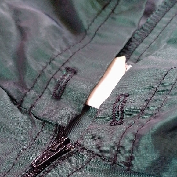 Vintage 90s Green Hooded Windbreaker Jacket Chameleon Glow