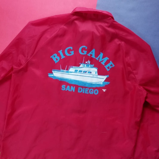 Vintage 1990 KING LOUIE BIG GAME Boat San Diego Button-Up Jacket Unisex