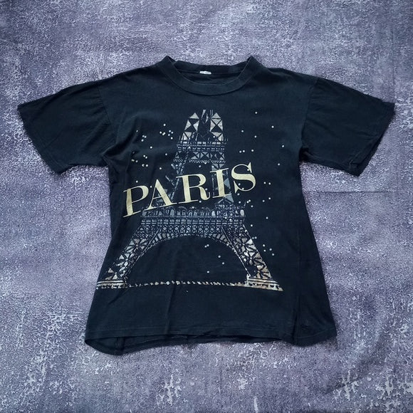 Vintage 90s Paris Eiffel Tower At Night T-shirt