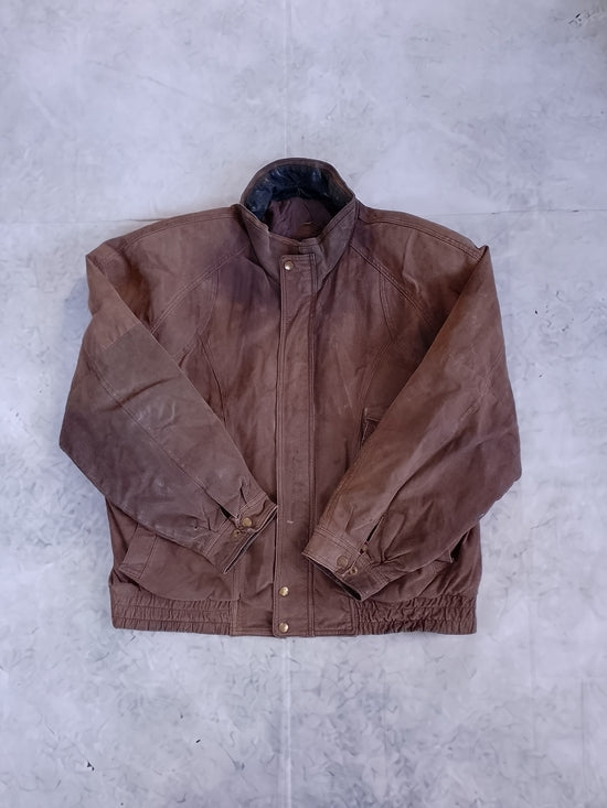 Vintage NORTHWEST TERRITORY Brown Suede Bomber Jacket