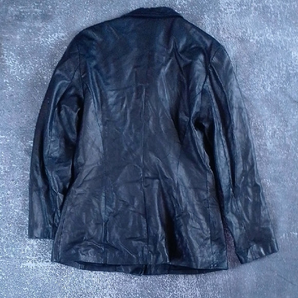 Vintage 90s Danier Classic Black Italian Leather Jacket