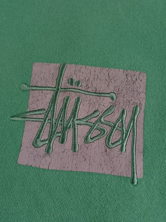 Stussy Men's Green Crewneck Sweatshirt