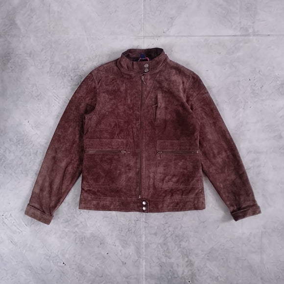 Denver Hayes Men's Suede Zip-Up Jacket - Brown