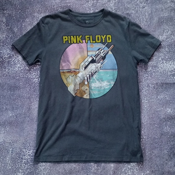 Pink fllod Band Grpahic T-Shirt UIUSEX