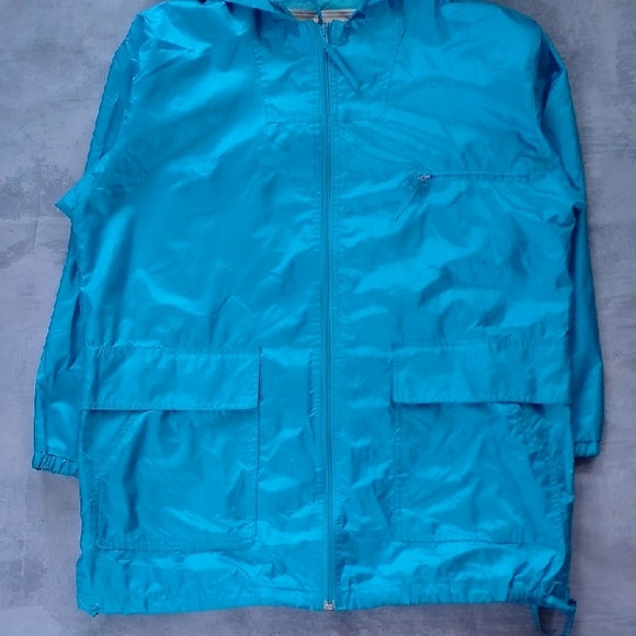 Vintage 90s BLUE NUAGE BY MAR-LO BIG POCKET BLUE HOODED JACKET