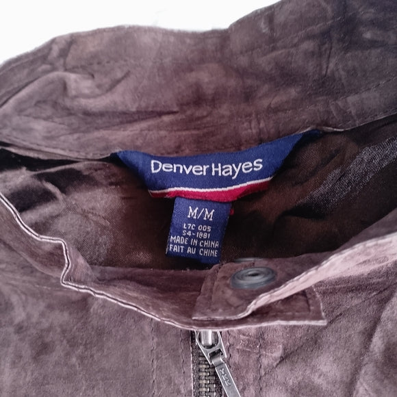 Denver Hayes Men's Suede Zip-Up Jacket - Brown