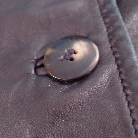 Vintage 90s Danier Classic Black Italian Leather Jacket