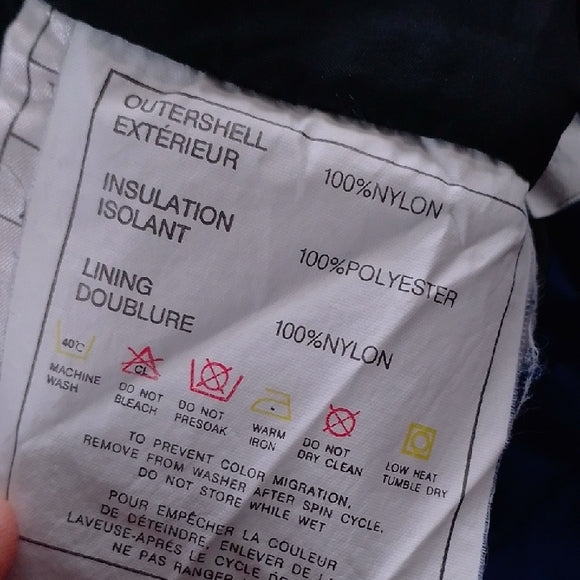 Vintage 90s COULOUR Colourblock SKI Jacket in Red and Blue UNISEX