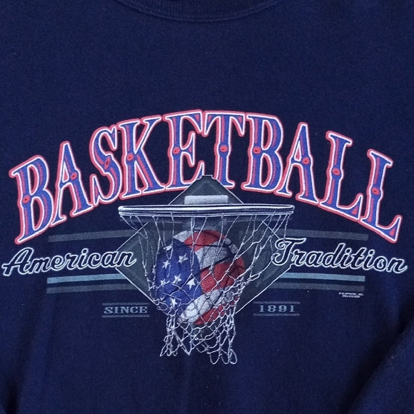 Vintage 90s BASKETBALL AMERICAN TRADITION CREWNECK SWEATER