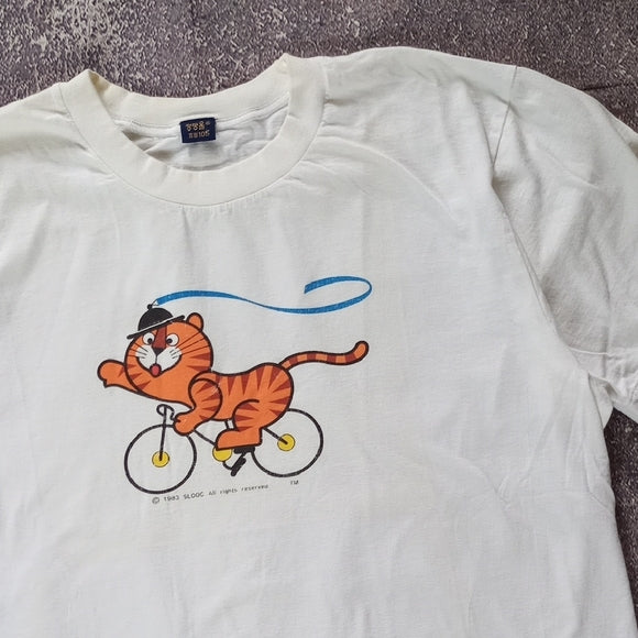 Vintage 1983 Korea Seoul Olympics Mascot Hodori Single Stitch T-Shirt
