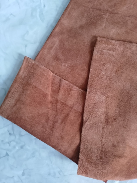 Vintage DANIER Rust Brown Suede Flared Pants