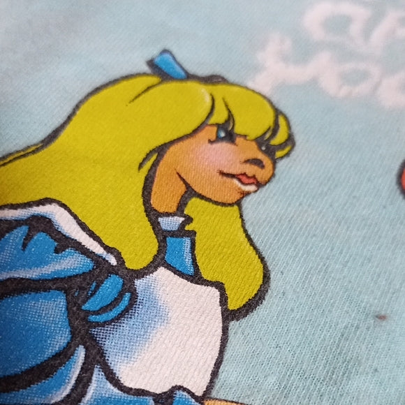 2009 LIQUID BLUE Blue Tie-Dye Alice in Wonderland T-Shirt UNISEX