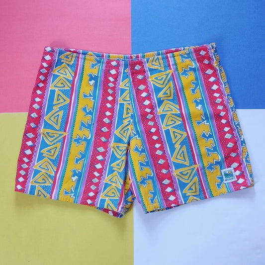 Vintage 90s Off Shore Funky Retro Pattern Shorts Fresh Prince