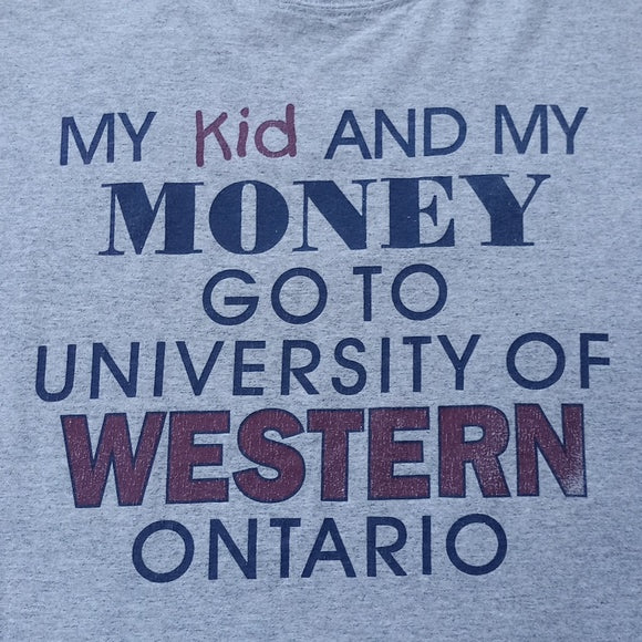 Vintage 90s My Kid And My Money Go To Western Ontario T-Shirt