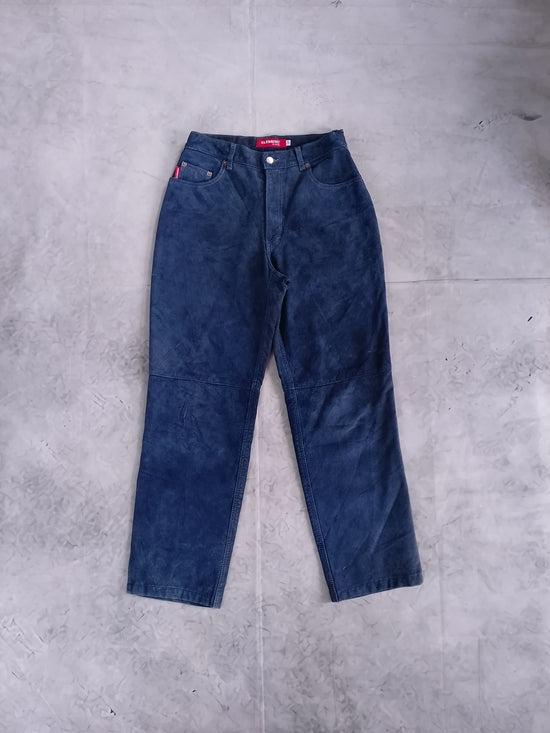 Vintage Y2K Element Suede Blue Pants