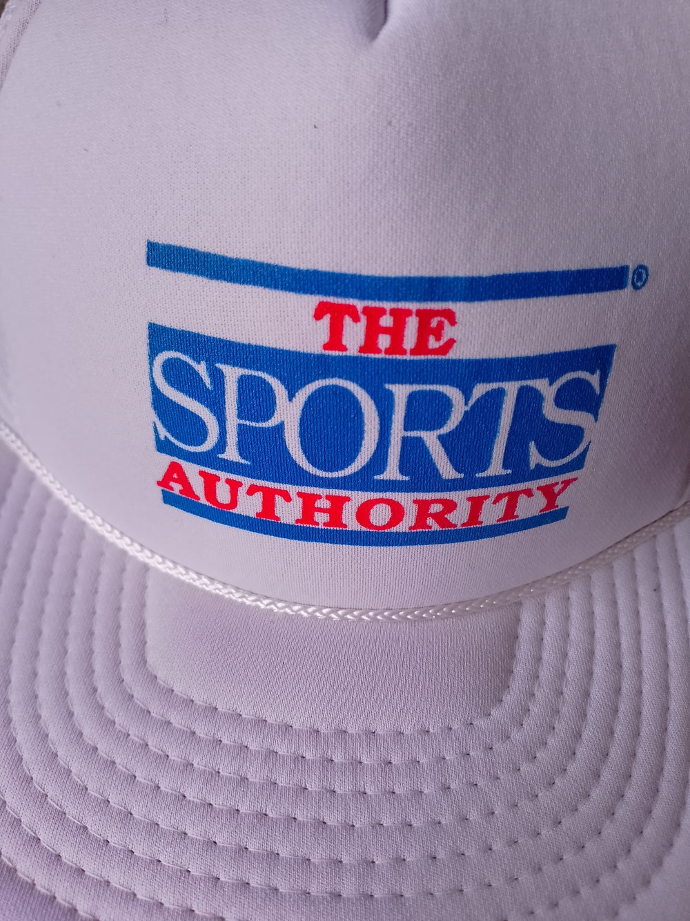 Vintage The Sports Authority White Trucker Hat