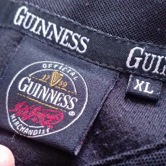 VINTAGE Guinness Black Button-Up Jersey