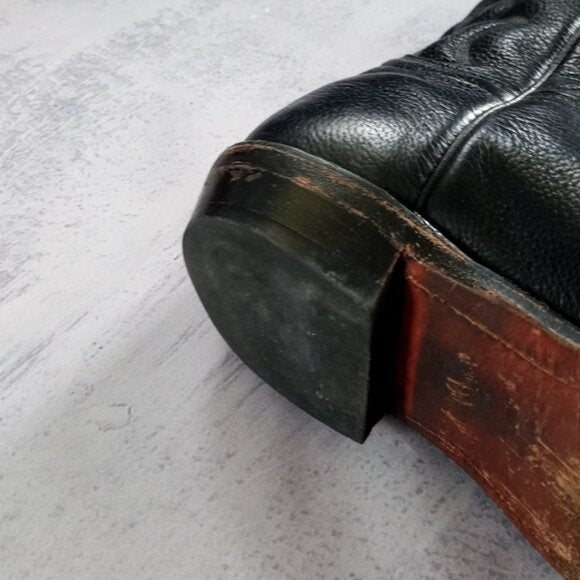 AMPUTEE LEFT FOOT Boulet 1847 Cowboy Boot Deer Leather UNISEX