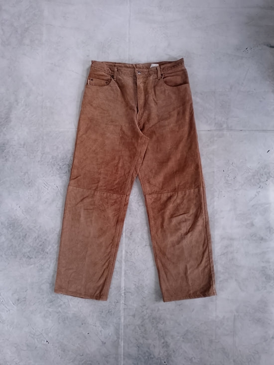 Vintage SKOTTS SUEDE Brown Leather Pants