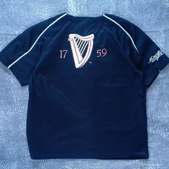 VINTAGE Guinness Black Button-Up Jersey