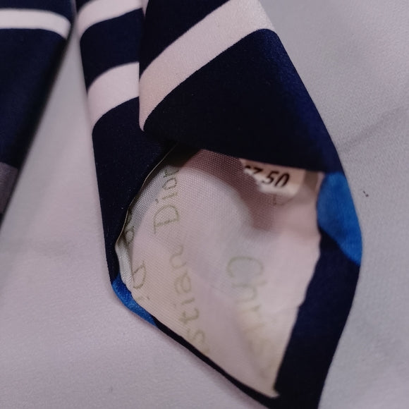Christian Dior Blue and Tan Men's Tie Tain and Air Balloon