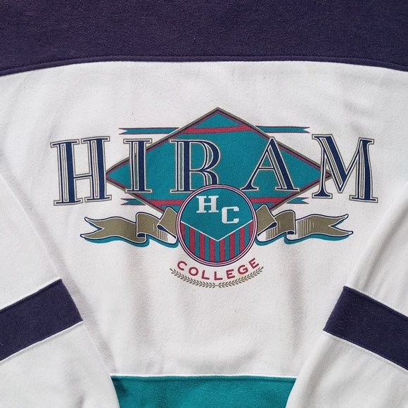 Vintage 90s Hiram HC Collage Color Block Crewneck Sweater
