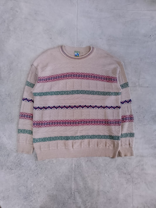 Vintage 90s TT&Co. Sport Knit Stripes Sweater
