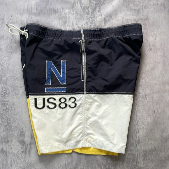 Nautica Yellow/Blue Colour Block NUS83 Shorts