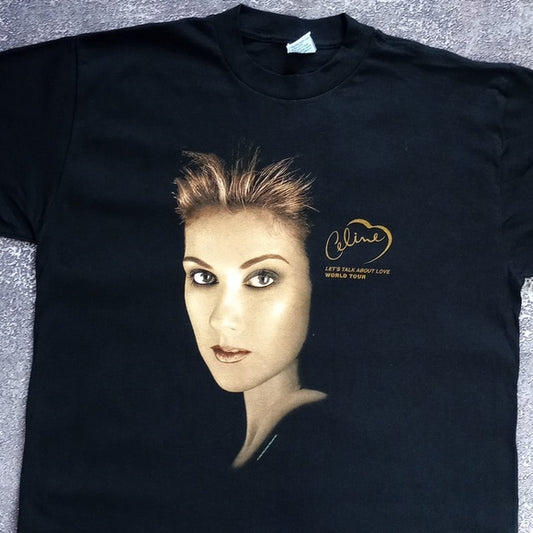 Vintage 1999 Celine Dion Let's Talk About Love Tour T-Shirt Single Stitch