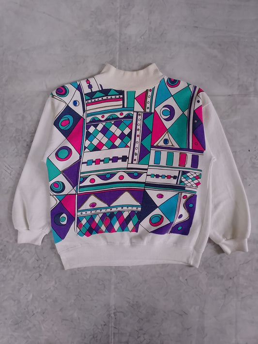 Vintage 90s Funky Geometric Abstract NORTHERN SPIRIT Crewneck