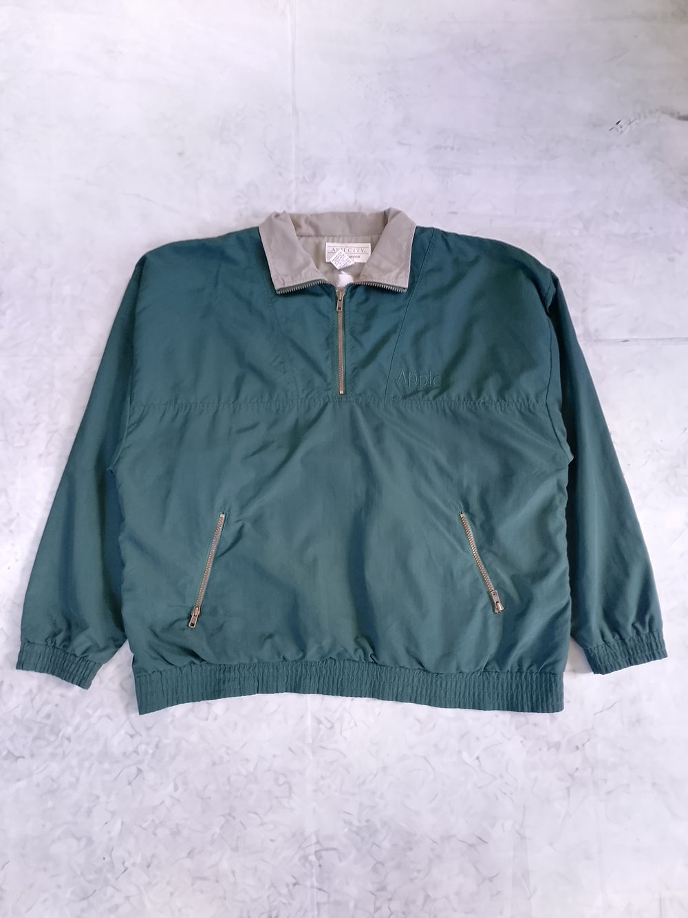 Vintage Apple Computer Think Different Logo Green Jacket