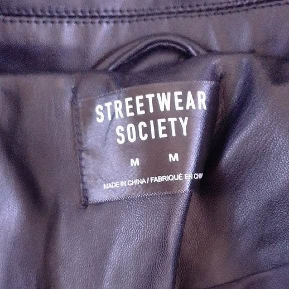 Streetwear Society Faux Leather Jacket