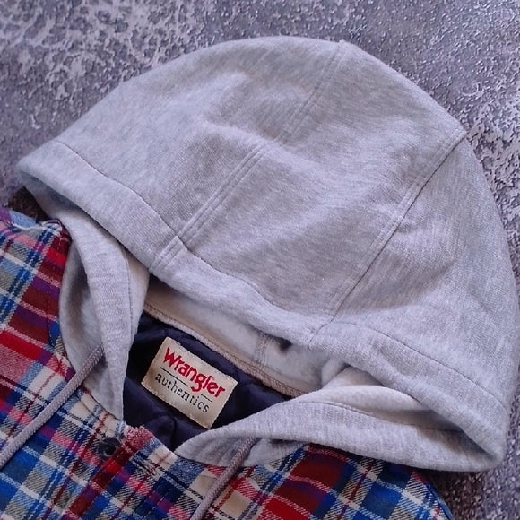 WRANGLER Multicolor Plaid Hooded Shirt