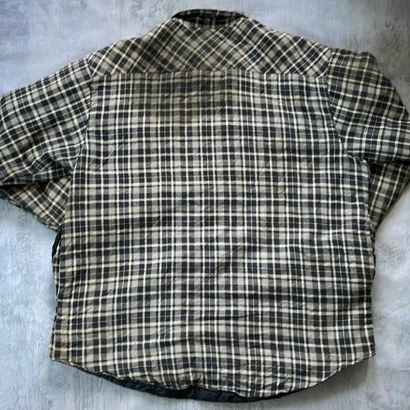 Vintage Buckeye Dickies Distressed Workerd Plaid Jacket With Pearl Snaps