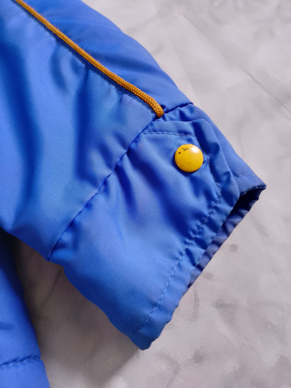 Blue Coach Jacket with Yellow Trim