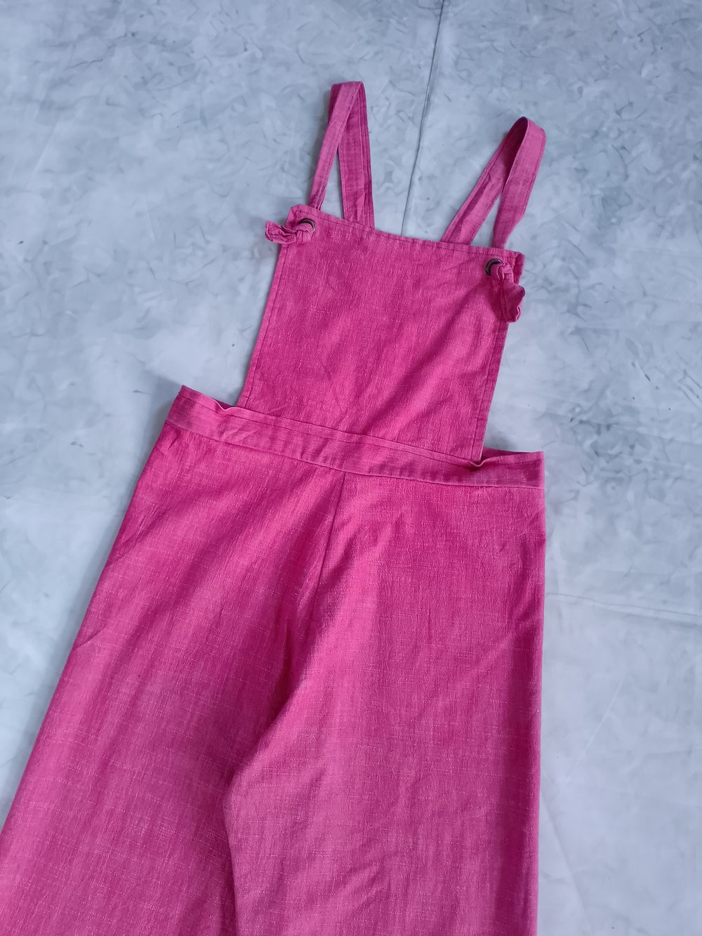 Hip Chick Design Red/Pink Wide-Leg Overalls Stylish One-Piece