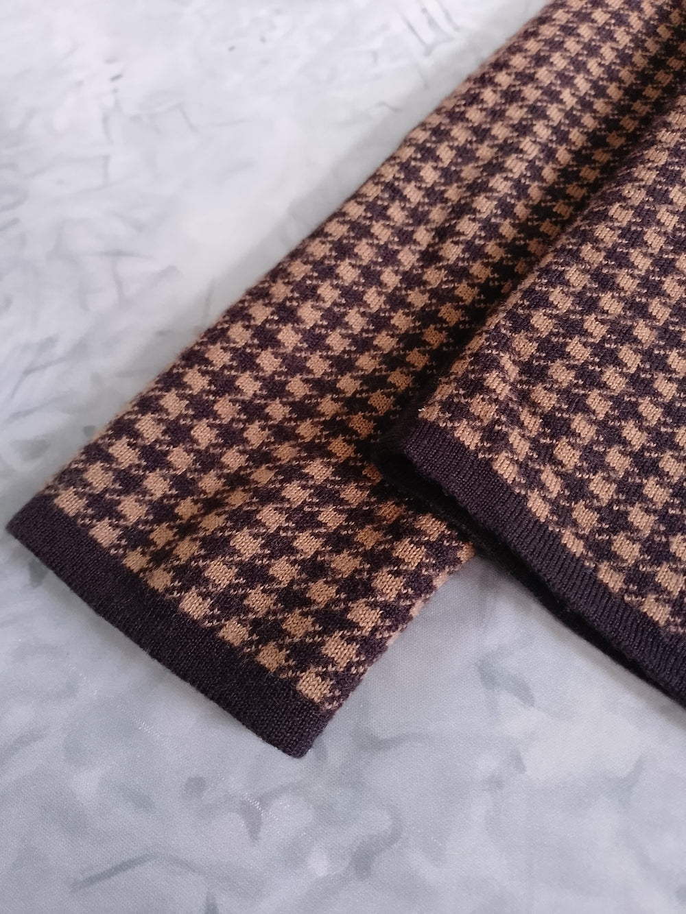 Pendleton Houndstooth Zip Up Jacket Wool
