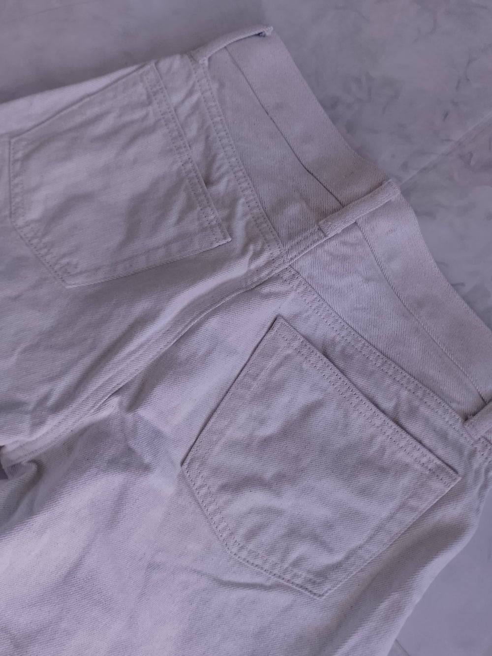 HELMUT LANG White/Grey Straight-Leg Jeans