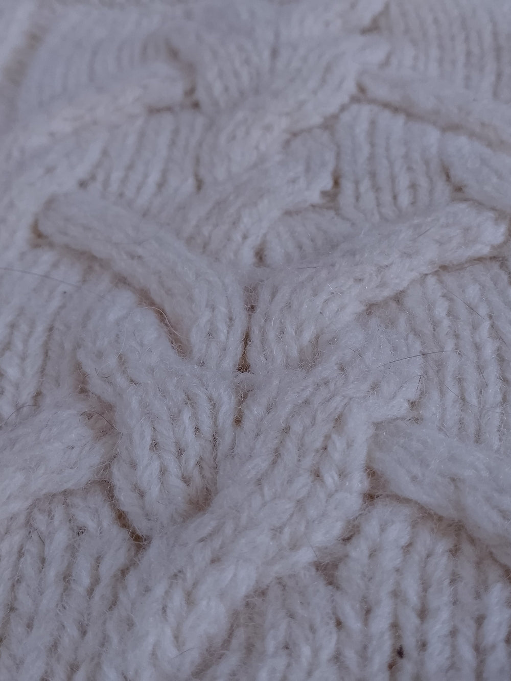 Vintage BROGUE Cream Cable Knit Sweater
