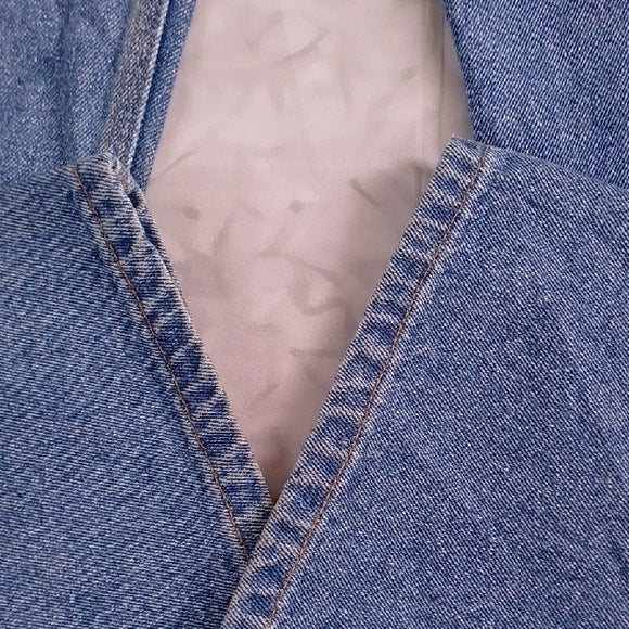 Vintage 90s Denim Overalls with Boxer America Logo Patch Workwear Unisex