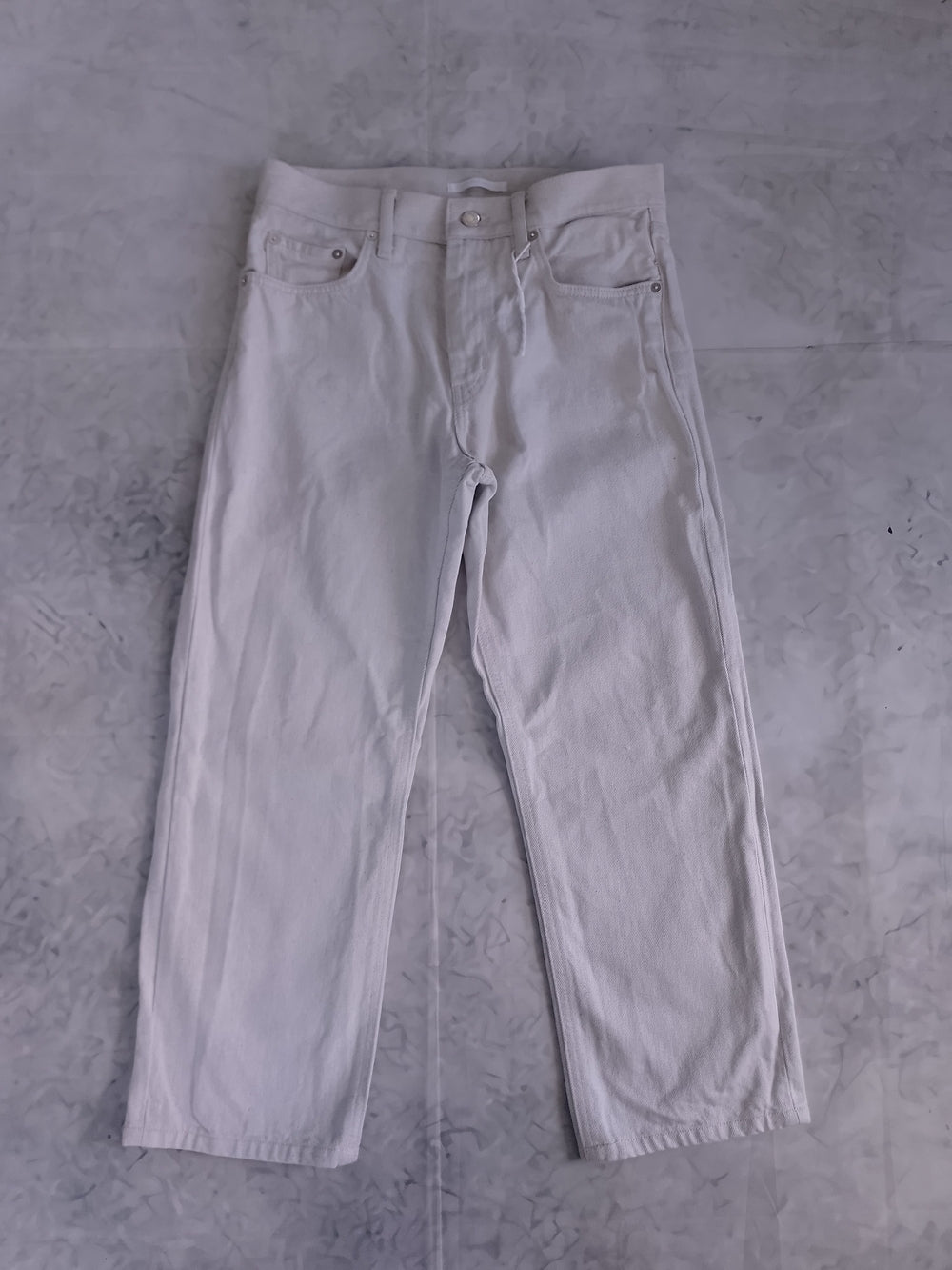 HELMUT LANG White/Grey Straight-Leg Jeans
