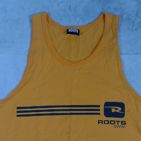 Vintage 90s Roots Swim Yellow Tank Top